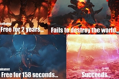 Deathwing vs Bahamut